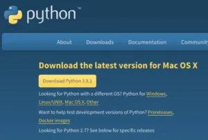 Download python3 op python.org